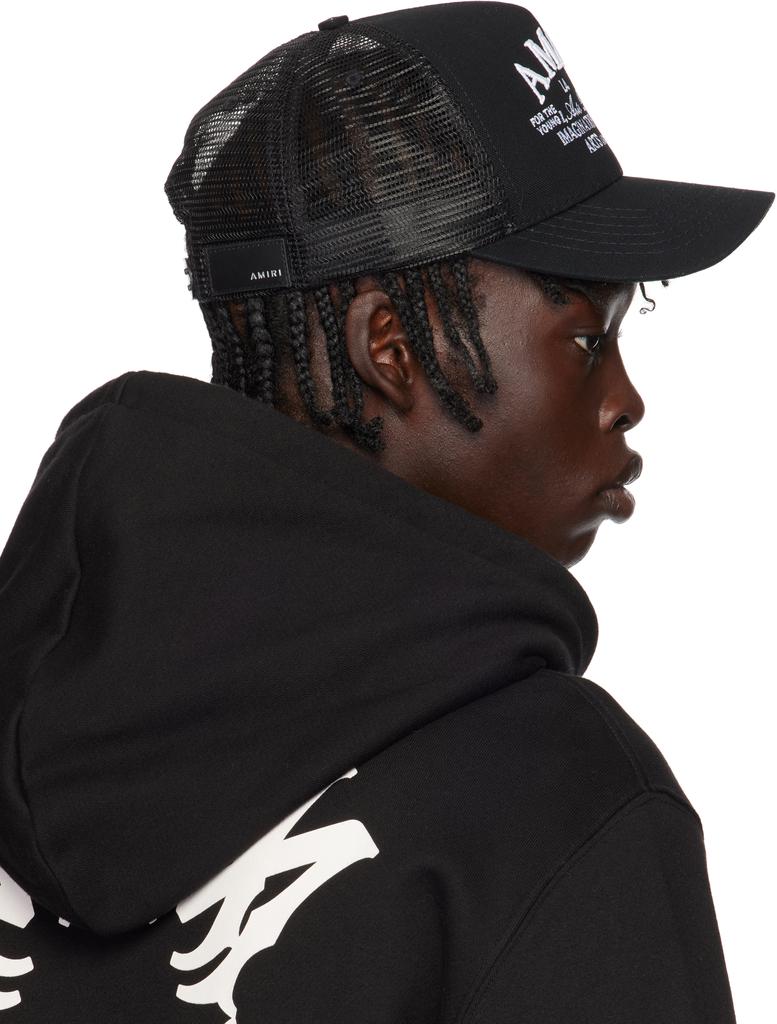AMIRI Black 'Arts District' Trucker Cap - Hats - Free Shipping