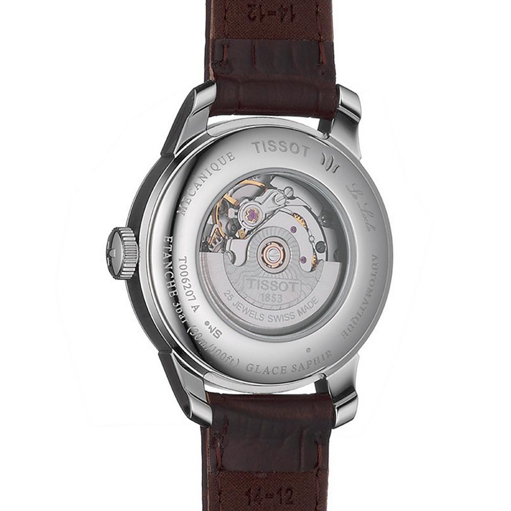 商品Tissot|Women's Swiss Automatic Le Locle Brown Leather Strap Watch 29mm,价格¥4217,第7张图片详细描述