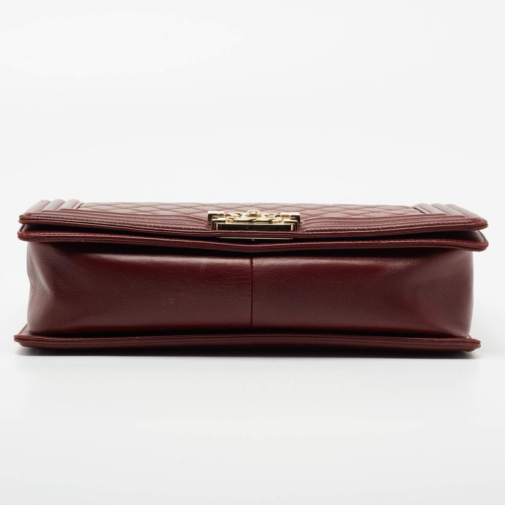 Chanel Burgundy Quilted Leather New Medium Boy Flap Bag商品第7张图片规格展示