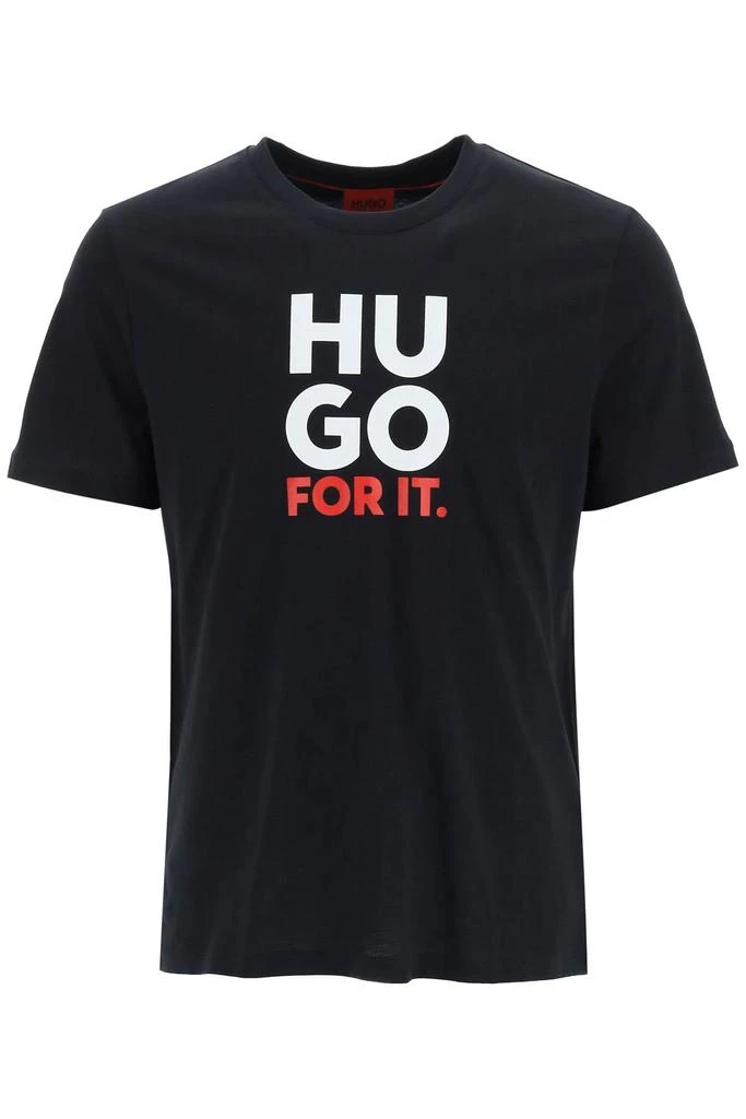 商品Hugo Boss|Hugo jersey t-shirt with logo print,价格¥342,第1张图片