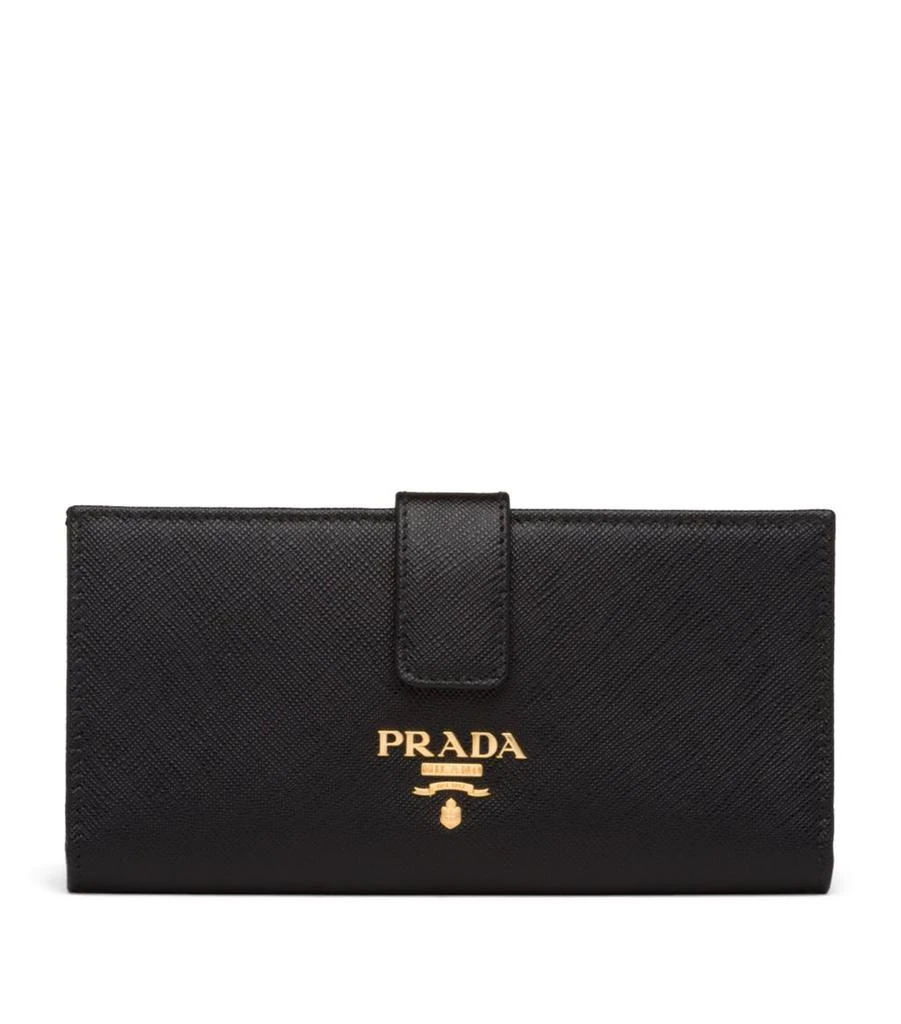 商品Prada|Large Saffiano Leather Bifold Wallet,价格¥6360,第1张图片