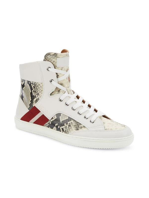 商品Bally|Snakeskin Embossed Leather High Top Sneakers,价格¥1049,第2张图片详细描述