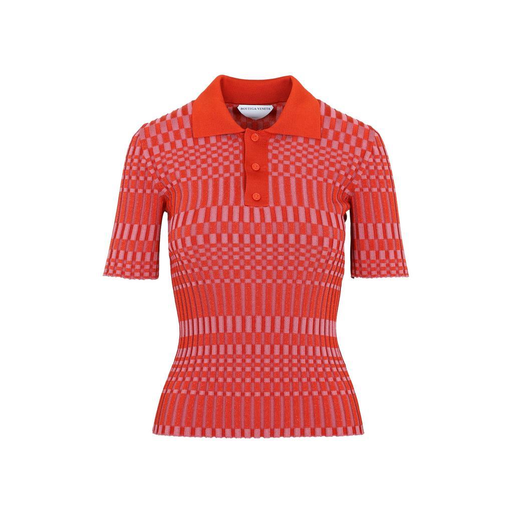 商品Bottega Veneta|BOTTEGA VENETA  SILK STRIPED POLO,价格¥6494,第1张图片