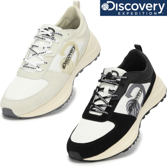 【享贝家】Discovery 休闲鞋男女情侣增高老爹鞋透气轻盈运动鞋 黑色\白色（预售款，10天发货）DXSHA5212N商品第1张图片规格展示