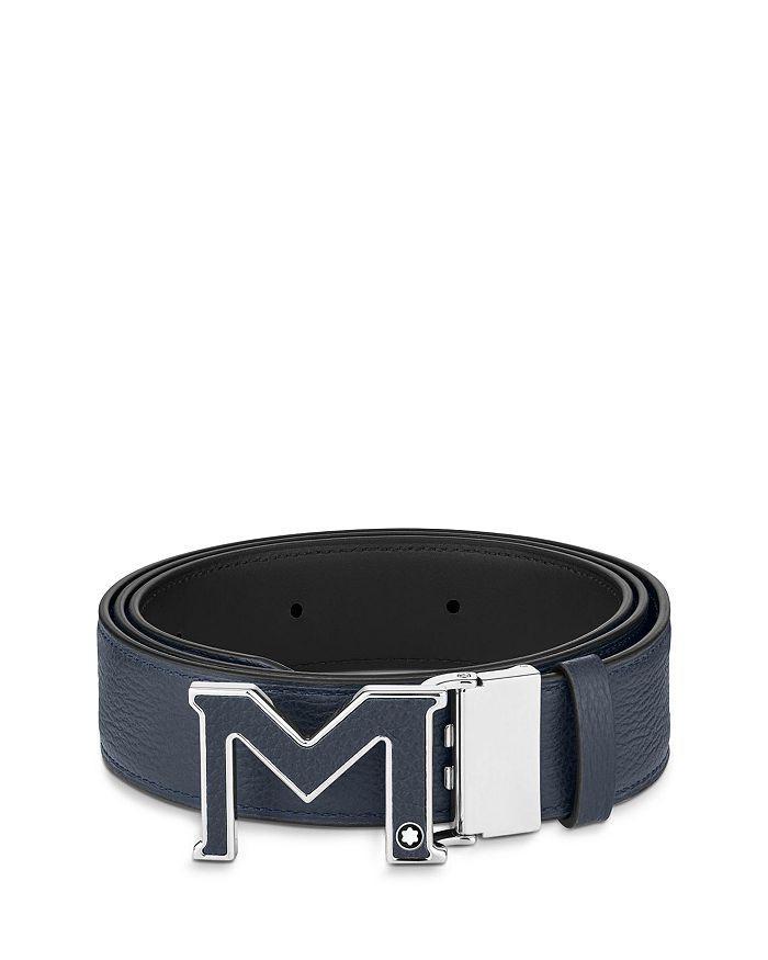 商品MontBlanc|M Buckle Reversible Leather Belt,价格¥3231,第3张图片详细描述