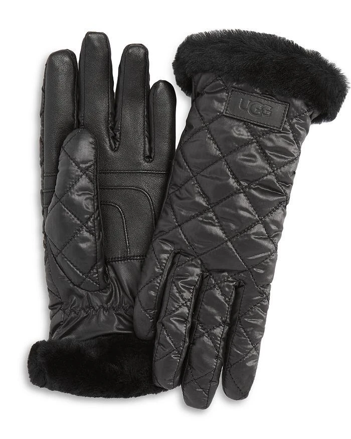 商品UGG|UGG® Quilted Shearling Cuff Tech Gloves,价格¥409,第2张图片详细描述