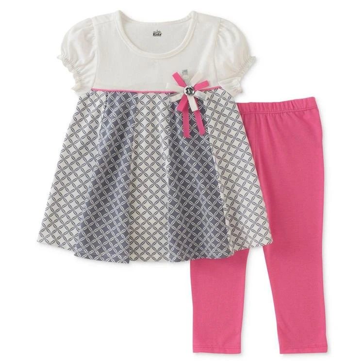 商品KIDS HEADQUARTERS|2-Pc. Geo-Print Tunic & Leggings Set, Baby Girls (0-24 months),价格¥113,第1张图片