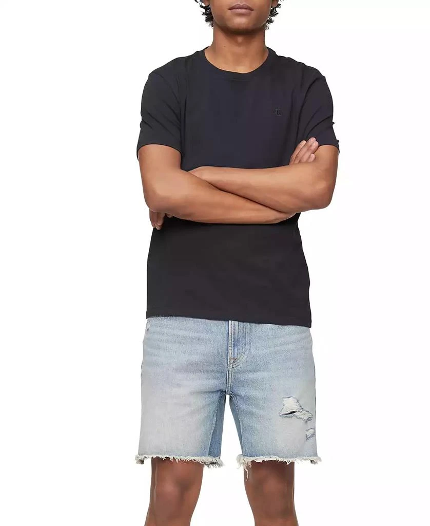 商品Calvin Klein|Men's Smooth Cotton Solid Crewneck T-Shirt,价格¥179,第2张图片详细描述