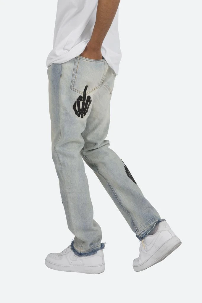 D272 Skeleton Straight Denim - Blue/Black 商品