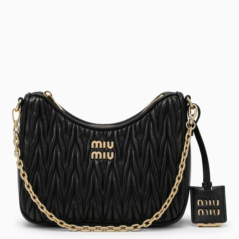 商品Miu Miu|Black matelassé leather bag,价格¥11114,第1张图片