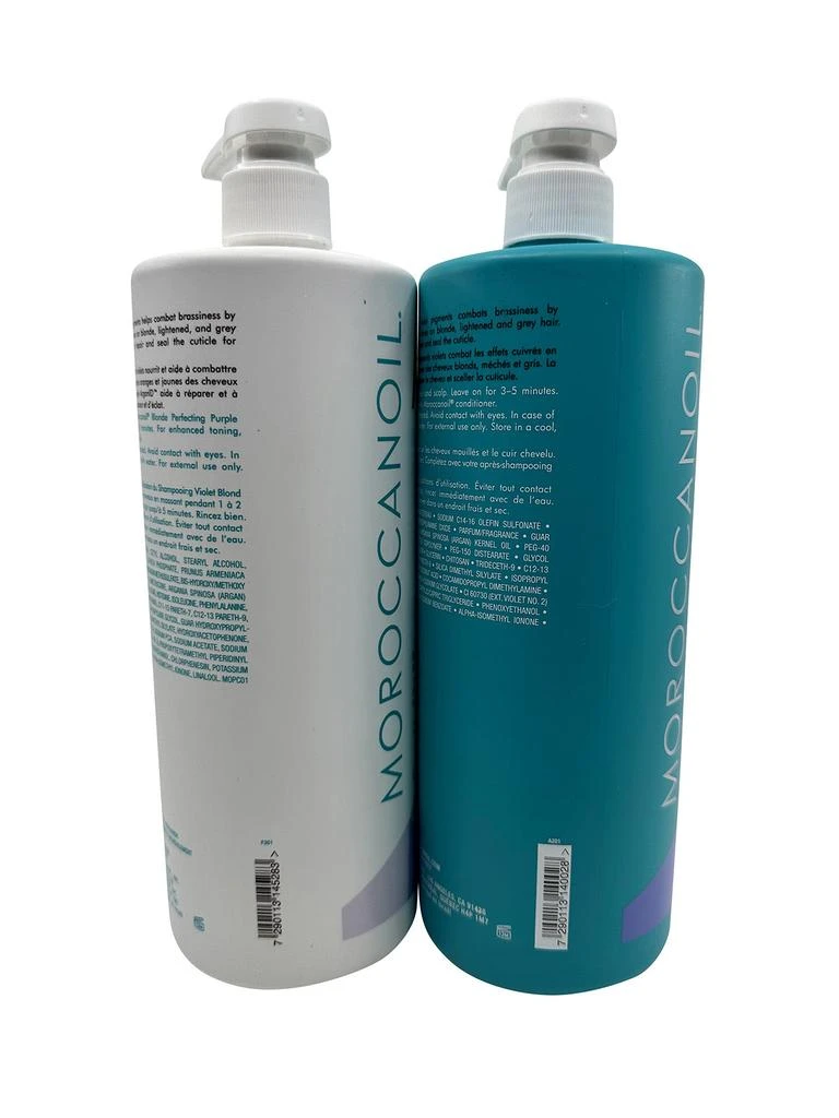商品Moroccanoil|Moroccanoil Blonde Perfecting Purple Shampoo & Conditioner Treated Hair 33.8 OZ,价格¥1074,第1张图片
