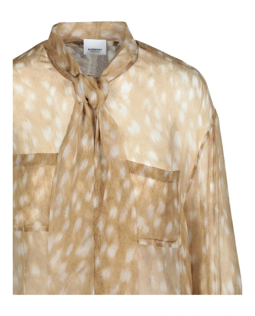 商品Burberry|Tied Deer-Printed Silk Blouse,价格¥4731,第3张图片详细描述