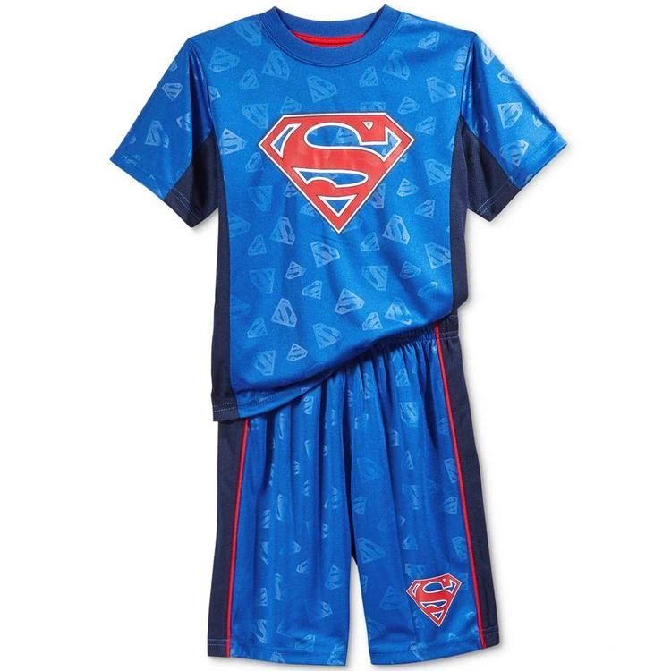 商品Superman|2-Pc. Shirt & Shorts Set, Toddler & Little Boys (2T-7),价格¥210,第2张图片详细描述