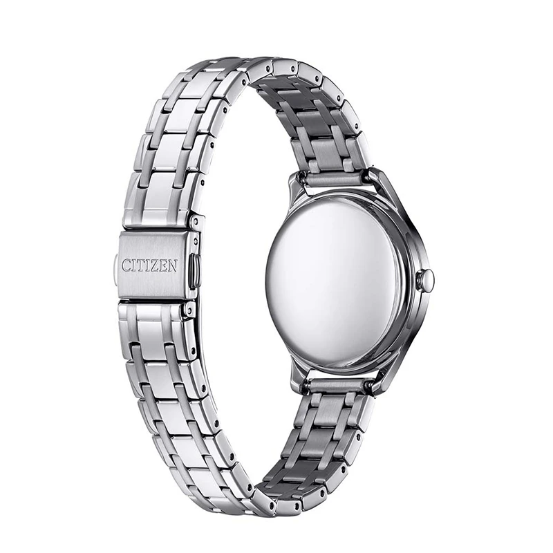 Citizen 23新款 女士银色不锈钢精钢表带白色表盘腕表32mm 商品