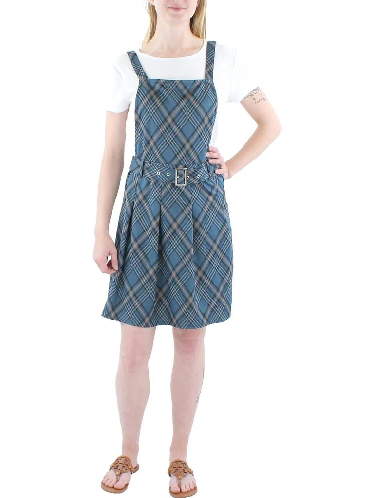 商品Planet Gold|Juniors Womens Woven Plaid Two Piece Dress,价格¥127,第3张图片详细描述