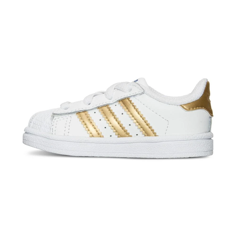 商品Adidas|女幼童Toddler Girls' Superstar Casual Sneakers from Finish Line,价格¥197,第4张图片详细描述