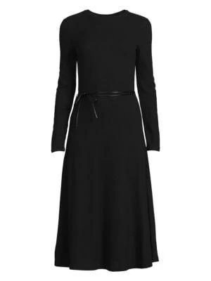 商品Vince|Belted Midi A Line Dress,价格¥709,第3张图片详细描述
