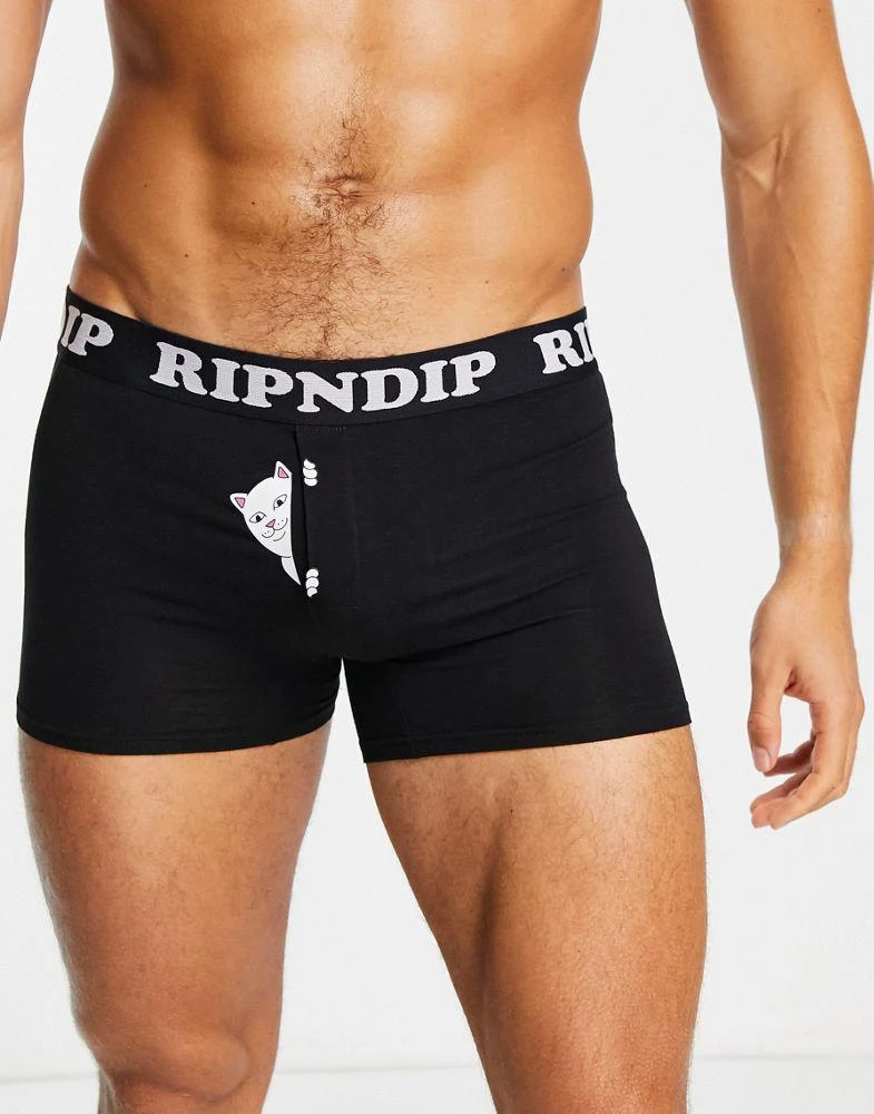 商品Rip N Dip|RIPNDIP peek a nermal boxers in black,价格¥173,第3张图片详细描述