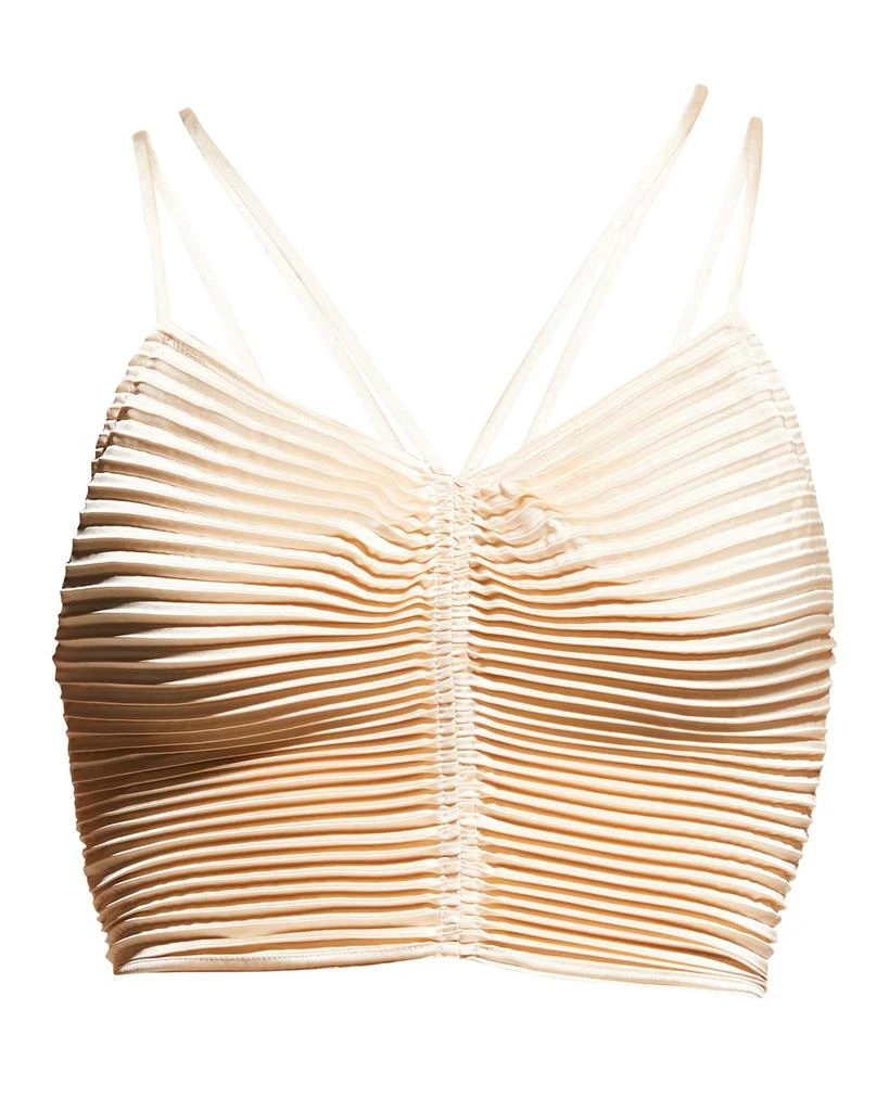 商品A.L.C.|Ari Satin Strappy Pleated Crop Top,价格¥562,第2张图片详细描述