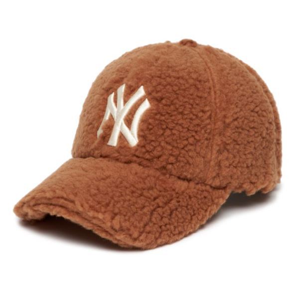 商品MLB|【Brilliant|包邮包税】MLB 羊羔绒 秋冬保暖 棒球帽 棕色 白色NY达标 3ACPFDI16-50BRS,价格¥203,第1张图片