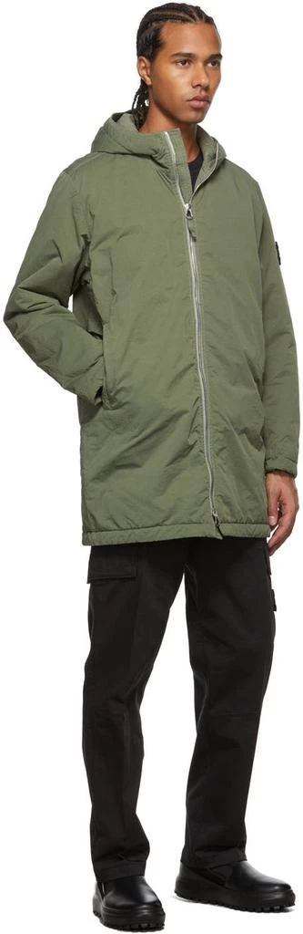 商品Stone Island|Green Taffeta Hyper Dense Coat,价格¥6036,第4张图片详细描述