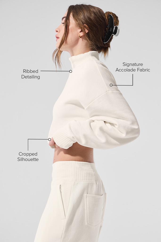 Alo Cropped Serenity Coverup - Ivory - Hoodies - Free Shipping