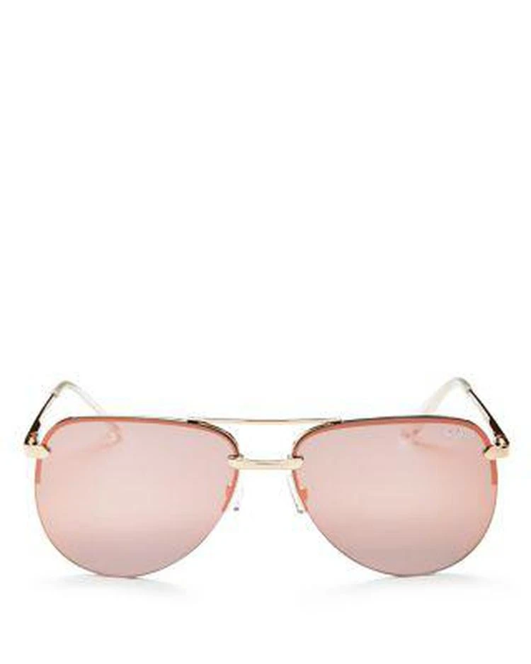 商品Quay|Women's The Playa Mirrored Aviator Sunglasses, 63mm,价格¥445,第1张图片