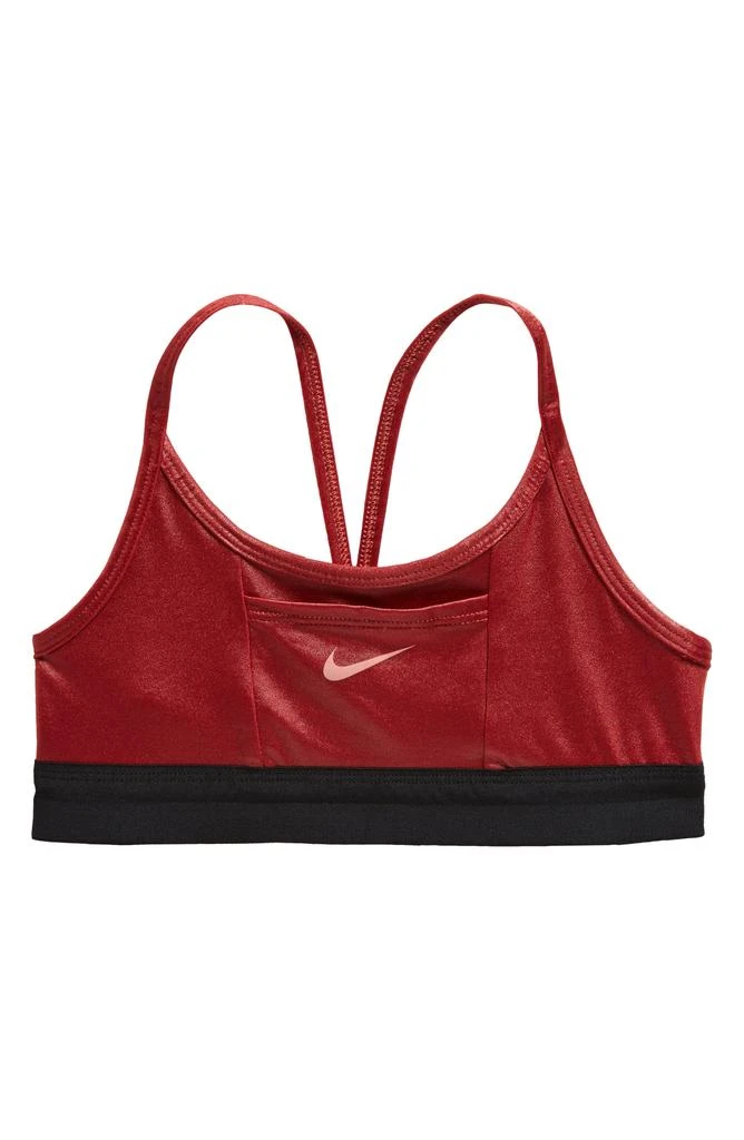 商品NIKE|Kids' Dri-FIT Indy Metallic Sports Bra,价格¥128,第1张图片