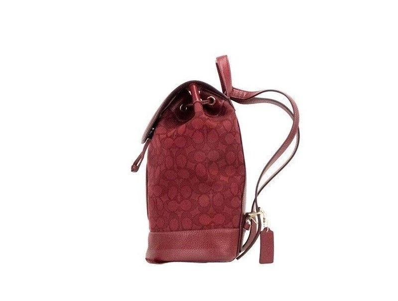 商品Coach|COACH Dempsey Red Apple Signature Jacquard Canvas Logo Patch Backpack,价格¥2681,第4张图片详细描述