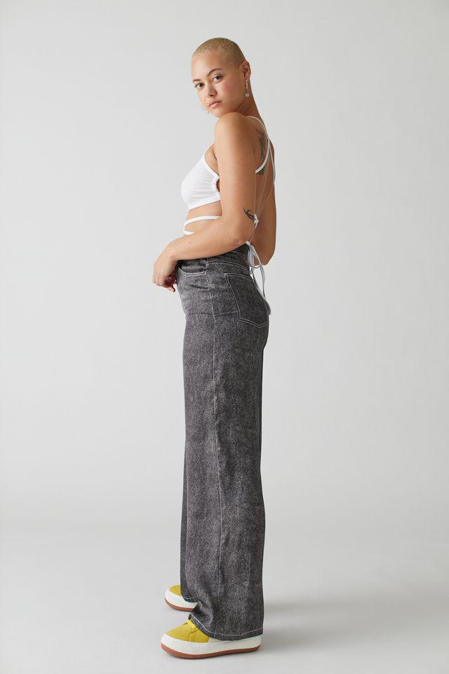 UO Lisa Contrast-Stitch Wide Leg Pant商品第2张图片规格展示