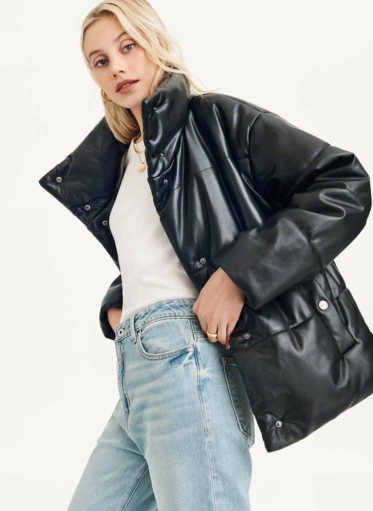 商品DKNY|Faux Leather Puffer Jacket,价格¥369,第1张图片