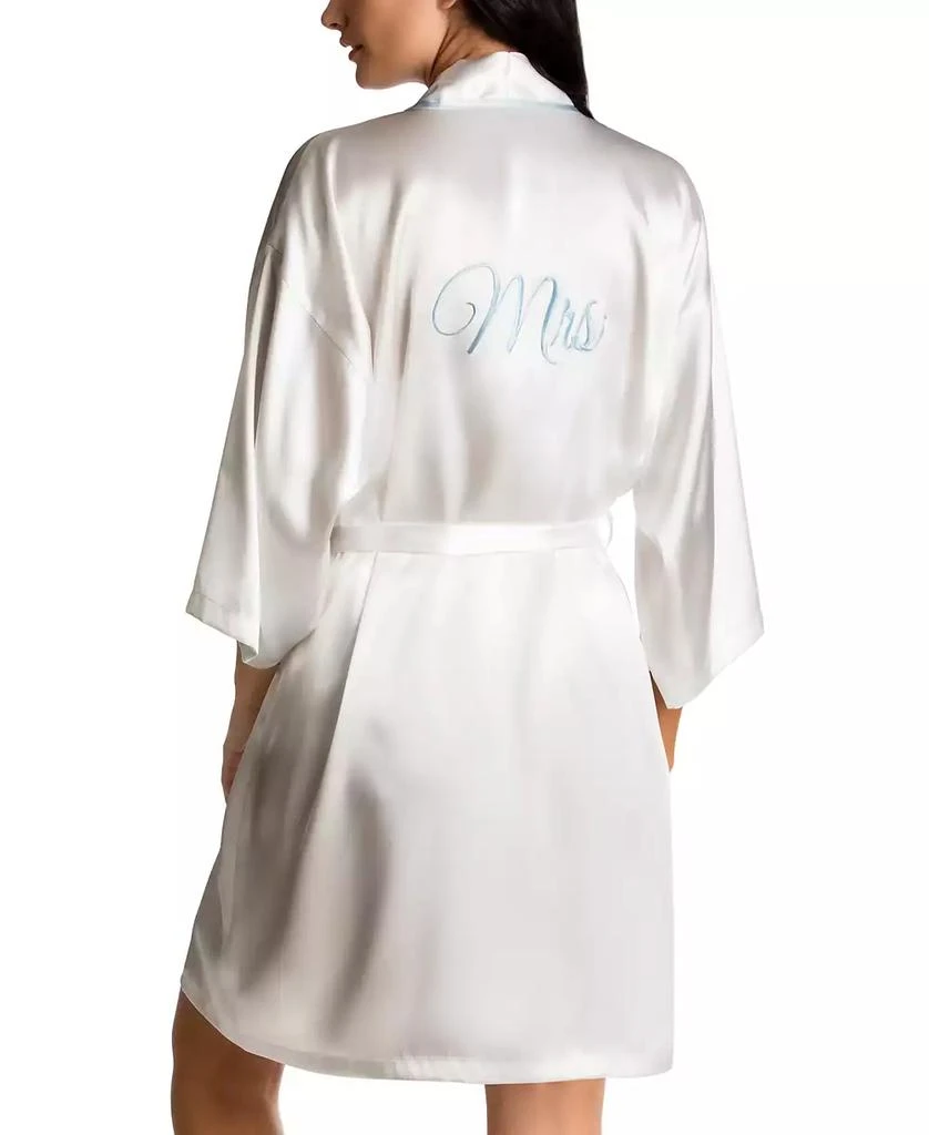 商品Linea Donatella|'Mrs' Satin Wrap Bridal Robe, Chemise Nightgown Set,价格¥207,第2张图片详细描述