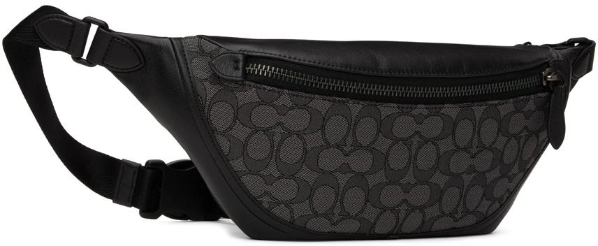 商品Coach|Black & Gray League Belt Bag,价格¥1159,第2张图片详细描述