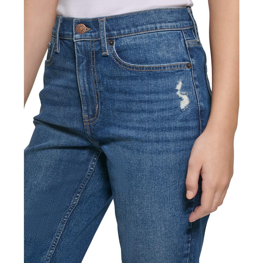商品Calvin Klein|Women's High-Rise Cropped Bootcut Jeans,价格¥179,第6张图片详细描述