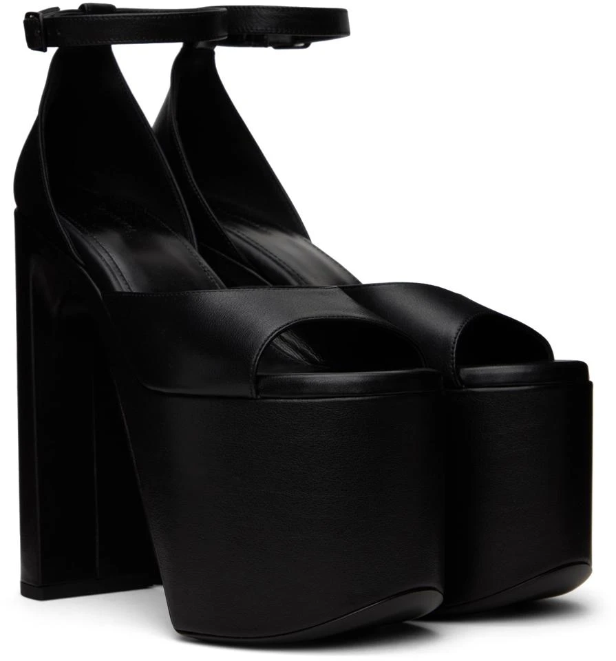 商品Balenciaga|Black Camden 160 Heeled Sandals,价格¥4518,第4张图片详细描述