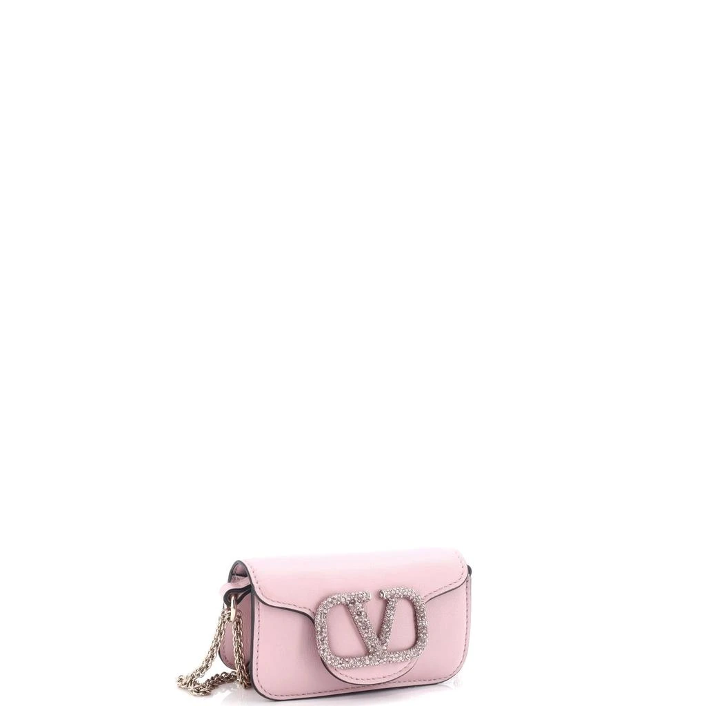 商品[二手商品] Valentino|VLogo Loco Flap Shoulder Bag Leather with Crystals Micro,价格¥8813,第2张图片详细描述
