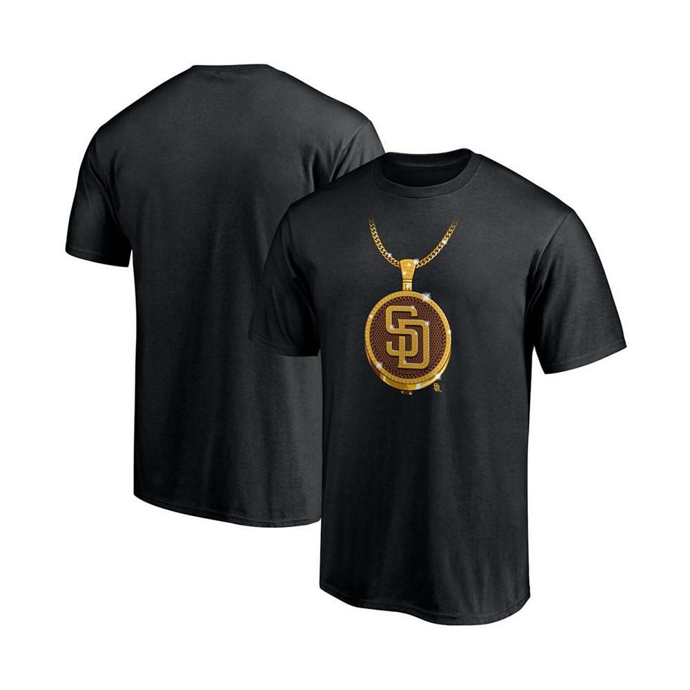 商品Fanatics|Men's Black San Diego Padres Swag Chain T-shirt,价格¥165,第1张图片