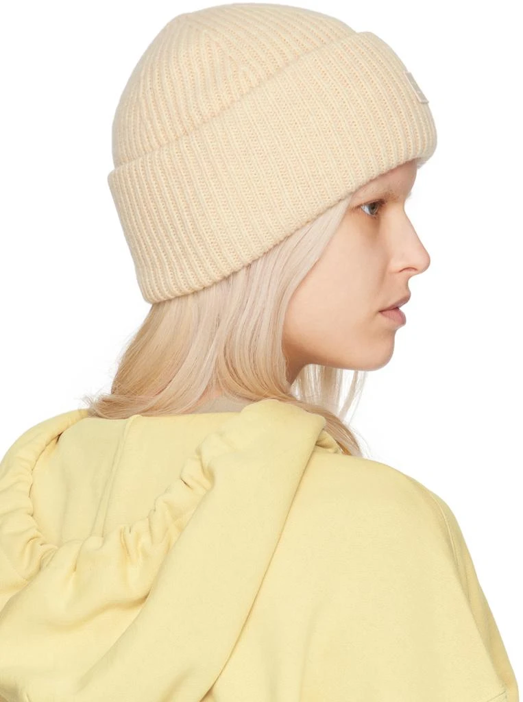 商品Acne Studios|Beige Small Face Logo Beanie,价格¥1342,第3张图片详细描述