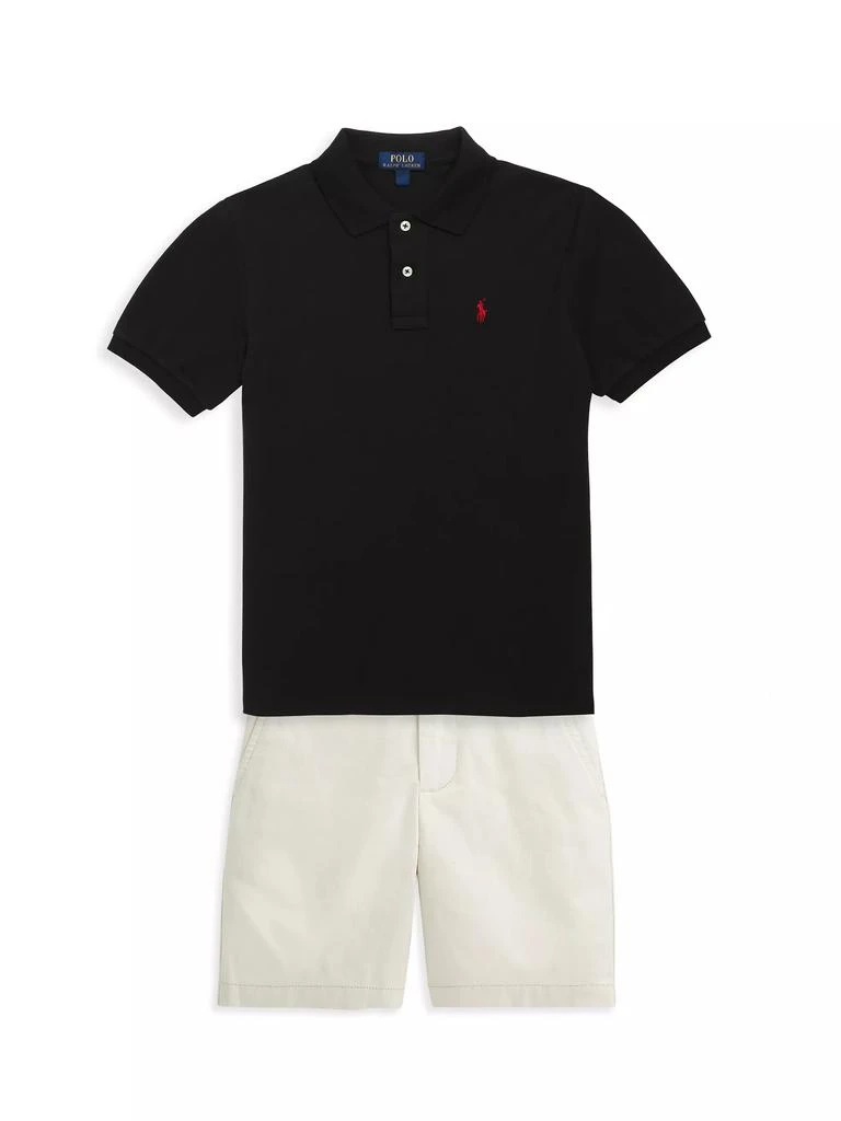 商品Ralph Lauren|Little Boy's & Boy's Classic Mesh Knit Polo,价格¥374,第2张图片详细描述