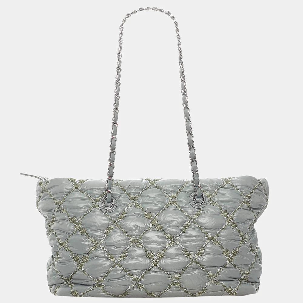 商品[二手商品] Chanel|Chanel Grey Paris-Byzance Tweed On Stitch Shoulder Bag,价格¥13258,第3张图片详细描述