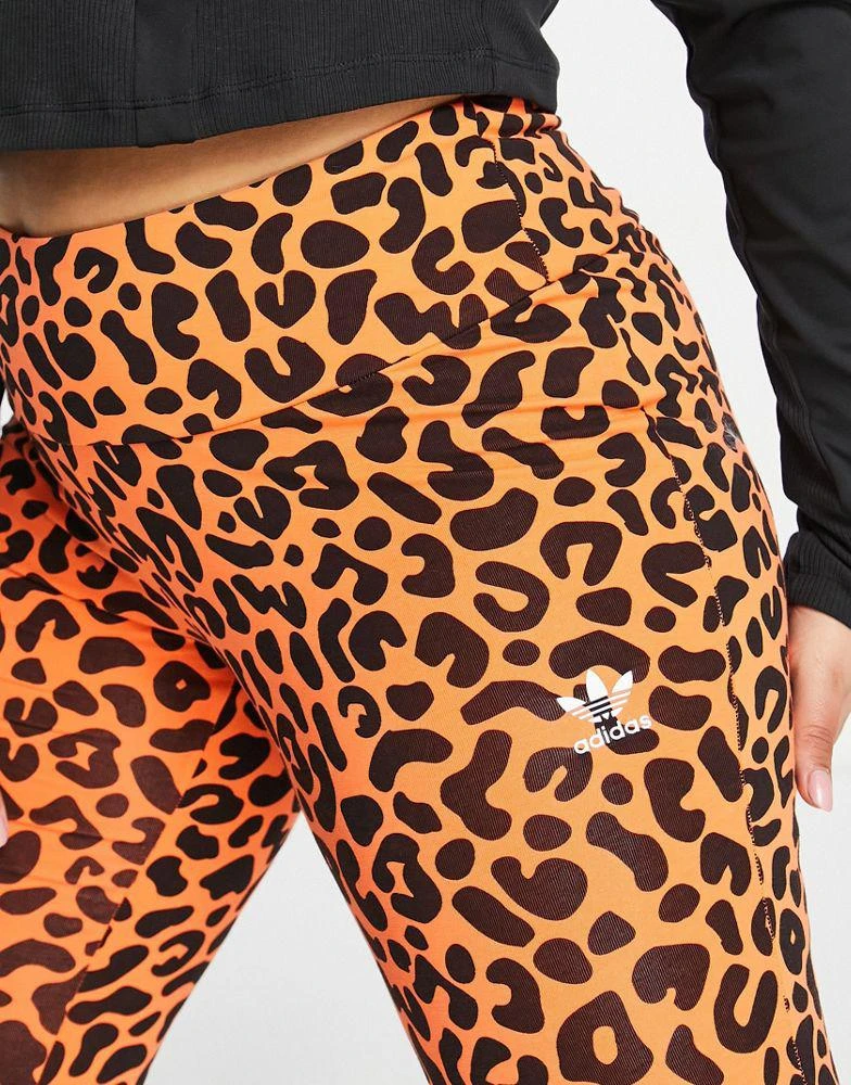 商品Adidas|adidas Originals x Rich Mnisi Plus all over leopard print legging in orange,价格¥324,第4张图片详细描述