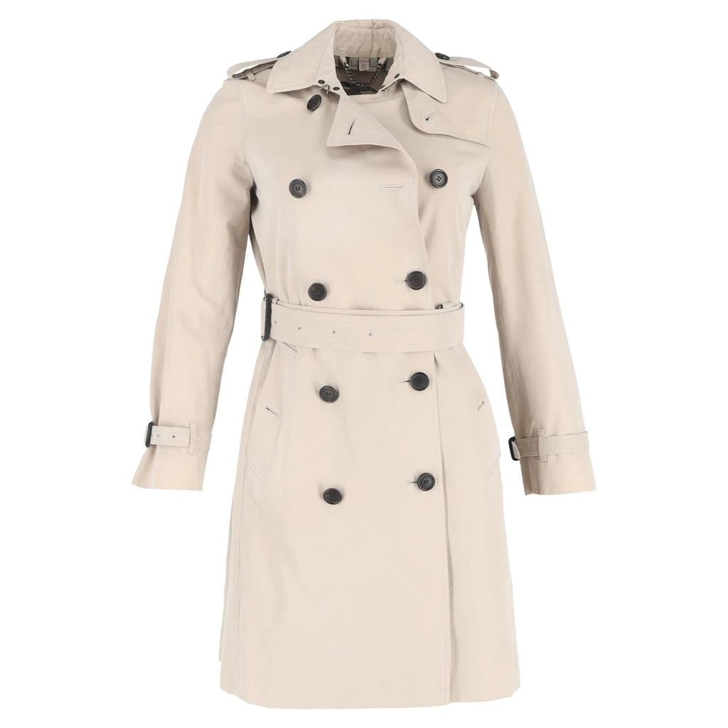 商品[二手商品] Burberry|Belted Double-Breasted Trench Coat in Beige Cotton,价格¥11855,第1张图片