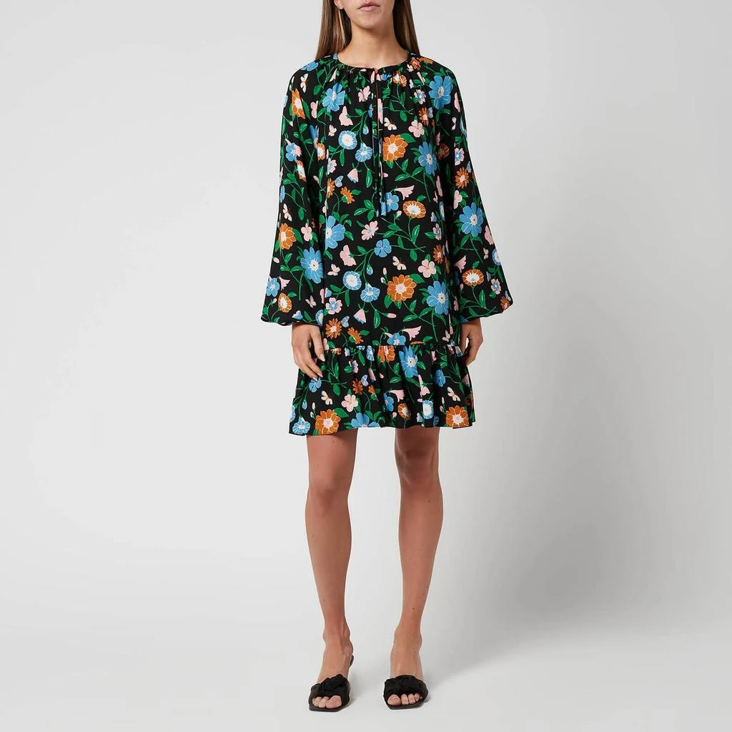 商品Kate Spade|Kate Spade New York Women's Floral Garden Tie Neck Dress - Multi,价格¥252,第3张图片详细描述