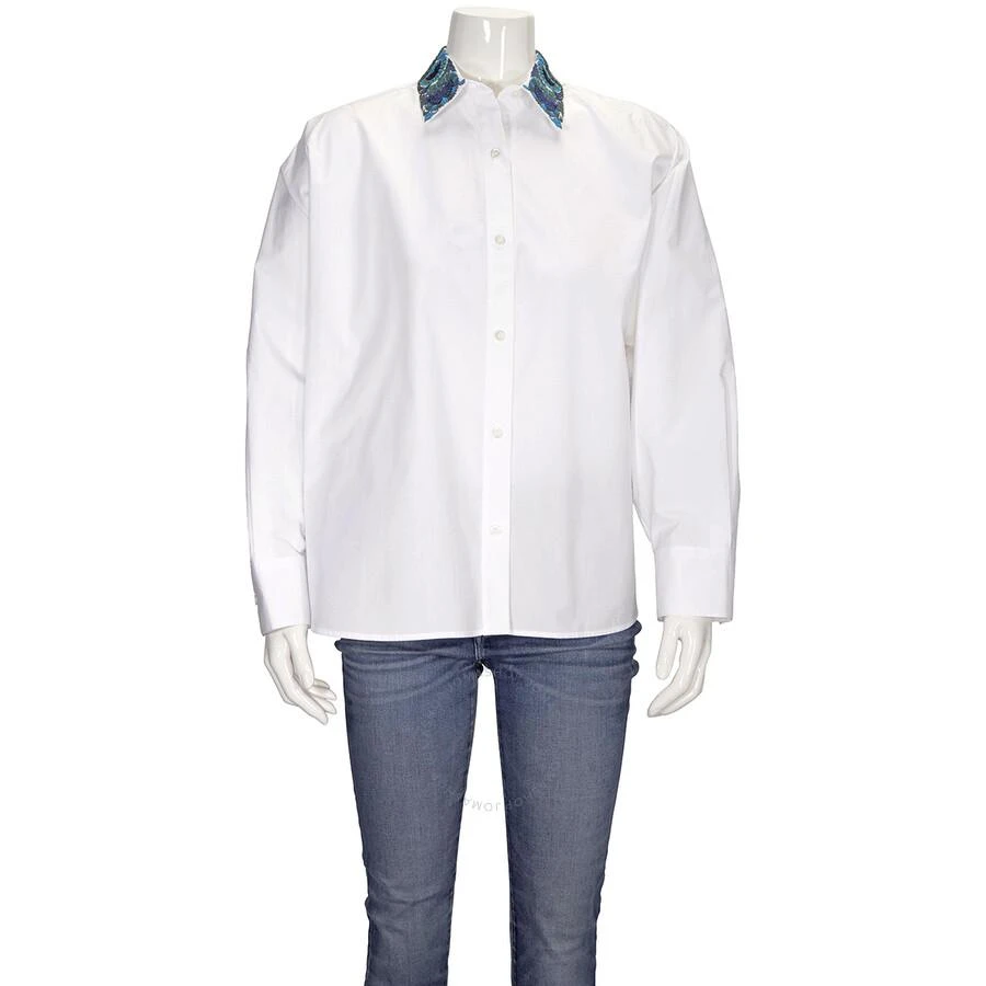 商品Loewe|Embroidered Collar Shirt In White,价格¥1129,第1张图片