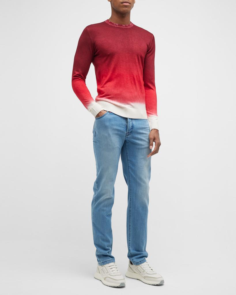 Men's Cashmere-Silk Ombré Crewneck Sweater商品第3张图片规格展示