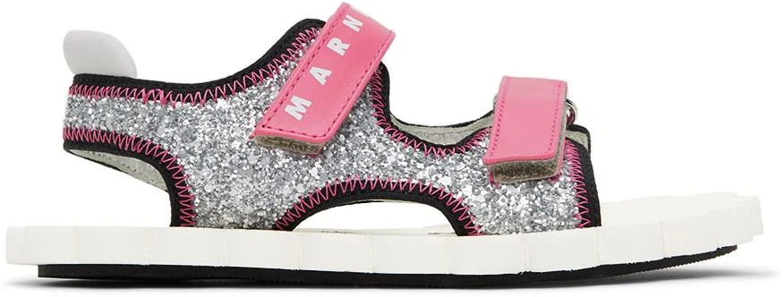 商品Marni|Kids Silver Glitter Trekking Sandals,价格¥1059,第1张图片