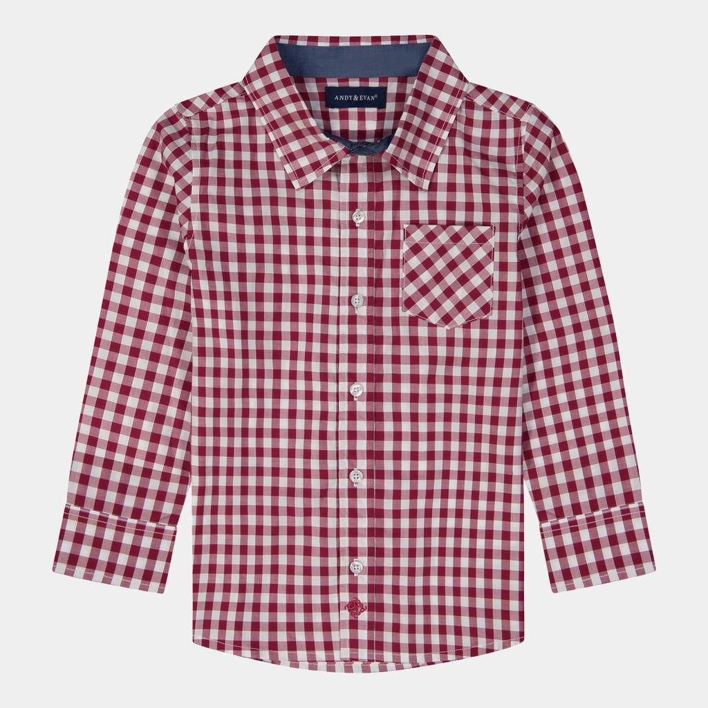 商品Andy & Evan|Boys Gingham Button Down Shirt,价格¥216,第3张图片详细描述