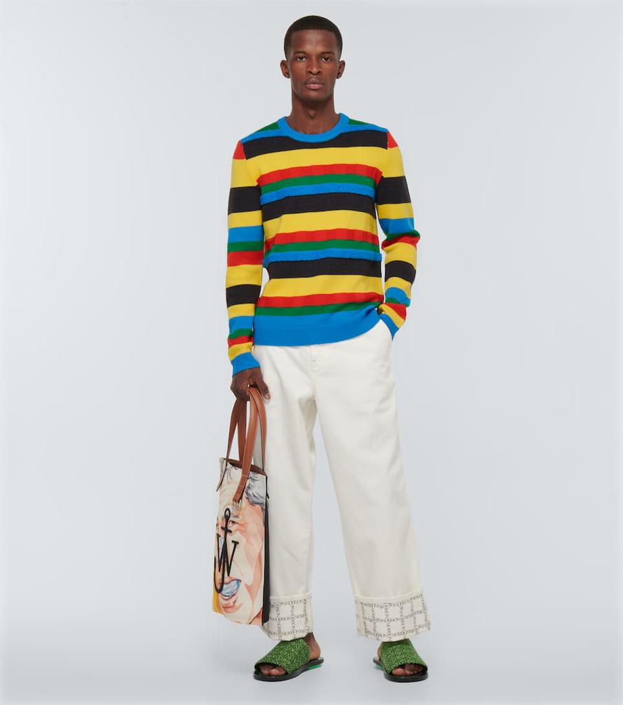 Colorblocked crewneck sweater商品第2张图片规格展示