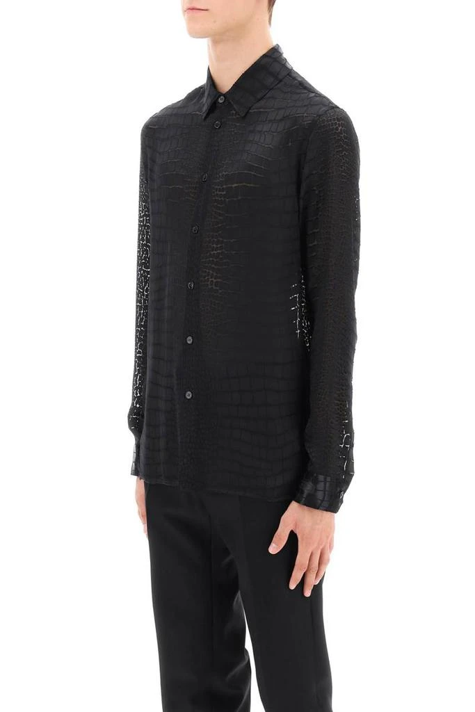 商品Versace|Versace crocodile effect dévoré shirt,价格¥7308,第4张图片详细描述