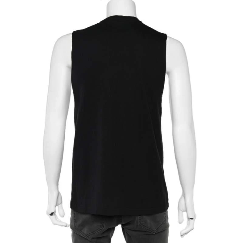 商品[二手商品] Balenciaga|Balenciaga Black Knit Glossy Logo Print Sleeveless T-Shirt XS,价格¥891,第3张图片详细描述